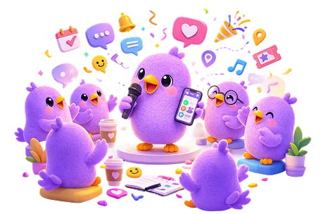 Bird with phone